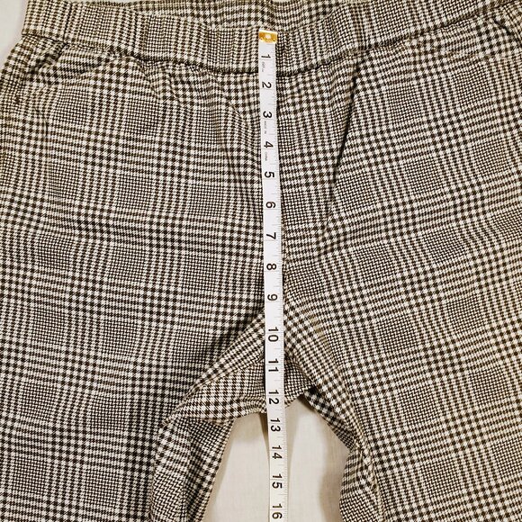 Lands' End Women's 14 Mid Rise Pull on Plaid Pants - Picture 7 of 8